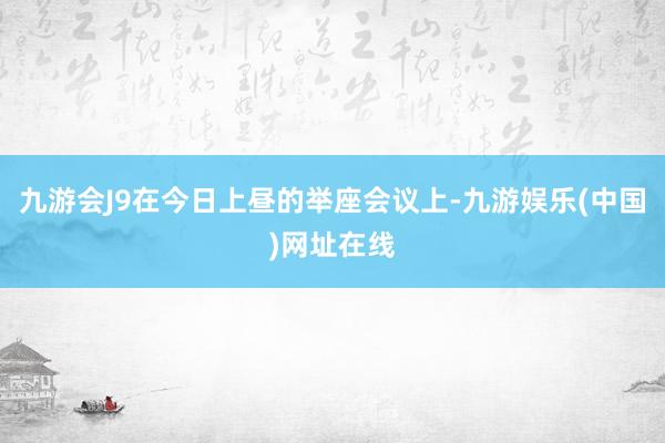 九游会J9在今日上昼的举座会议上-九游娱乐(中国)网址在线