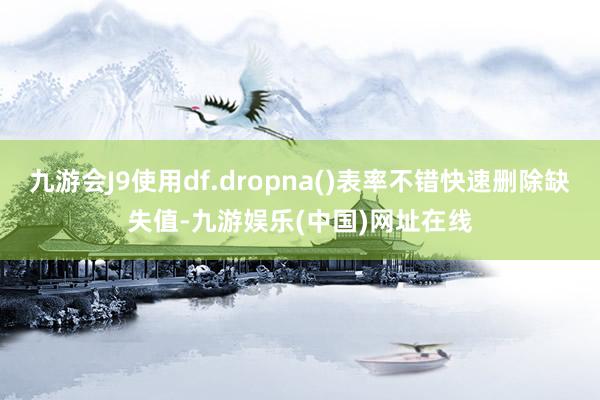 九游会J9使用df.dropna()表率不错快速删除缺失值-九游娱乐(中国)网址在线