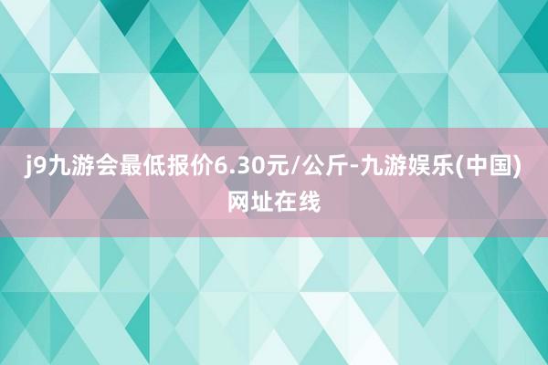 j9九游会最低报价6.30元/公斤-九游娱乐(中国)网址在线