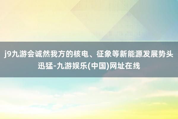 j9九游会诚然我方的核电、征象等新能源发展势头迅猛-九游娱乐(中国)网址在线