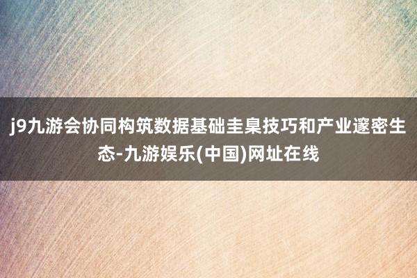 j9九游会协同构筑数据基础圭臬技巧和产业邃密生态-九游娱乐(中国)网址在线