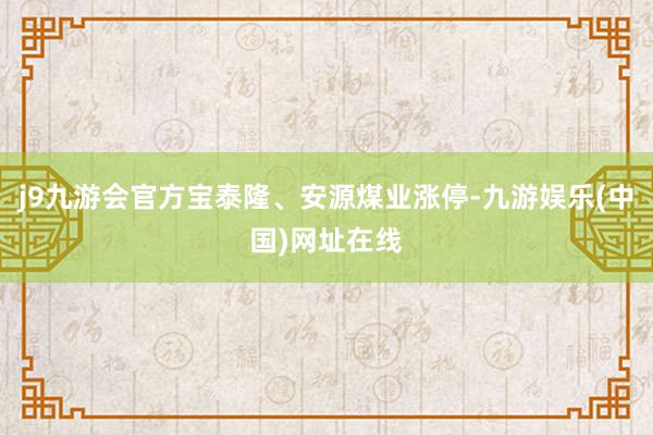 j9九游会官方宝泰隆、安源煤业涨停-九游娱乐(中国)网址在线